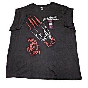 Nightmare on Elm Street Graphic T Shirt Black 2XL Claw Catch Mad Engine Global